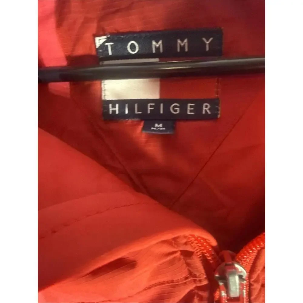 Vintage Y2K Tommy Hilfiger Puffer Coat Jacket Down Filled Mens Size Medium